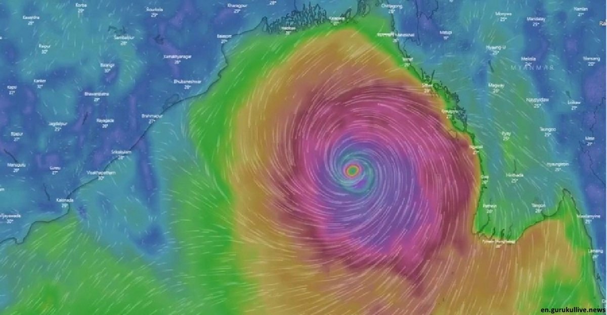 The very severe cyclonic storm 'Mocha' crosses Cox's Bazar-North Myanmar coast