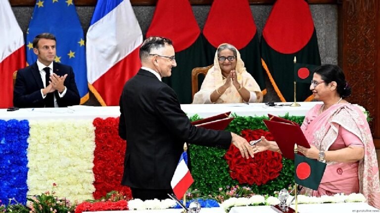 Dhaka and Paris sign two instruments