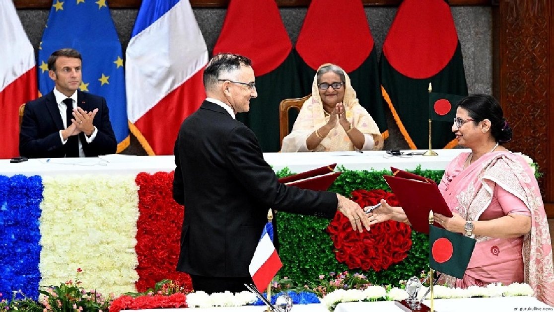 Dhaka and Paris sign two instruments